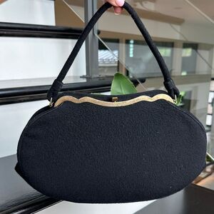 Vintage Lewis Evening Handbag Top Handle Purse Elegant Mid-Century Designer Bag